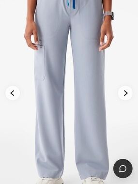 Figs Harbor Grey Isabel Wide Leg Scrub Pants